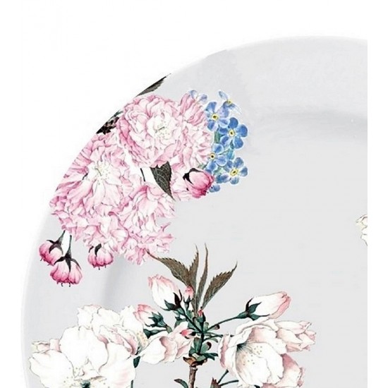 Prato Sobremesa 20cm Capri Floral Porcelana Germer